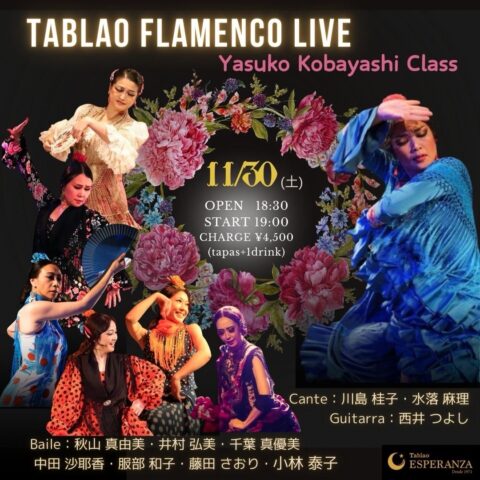 2024年11月30日(土) 小林泰子クラス・タブラオライブ【エスペランサ⭐️presents⭐️小林泰子企画】